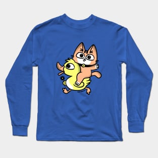 Cat on a Ducky Long Sleeve T-Shirt